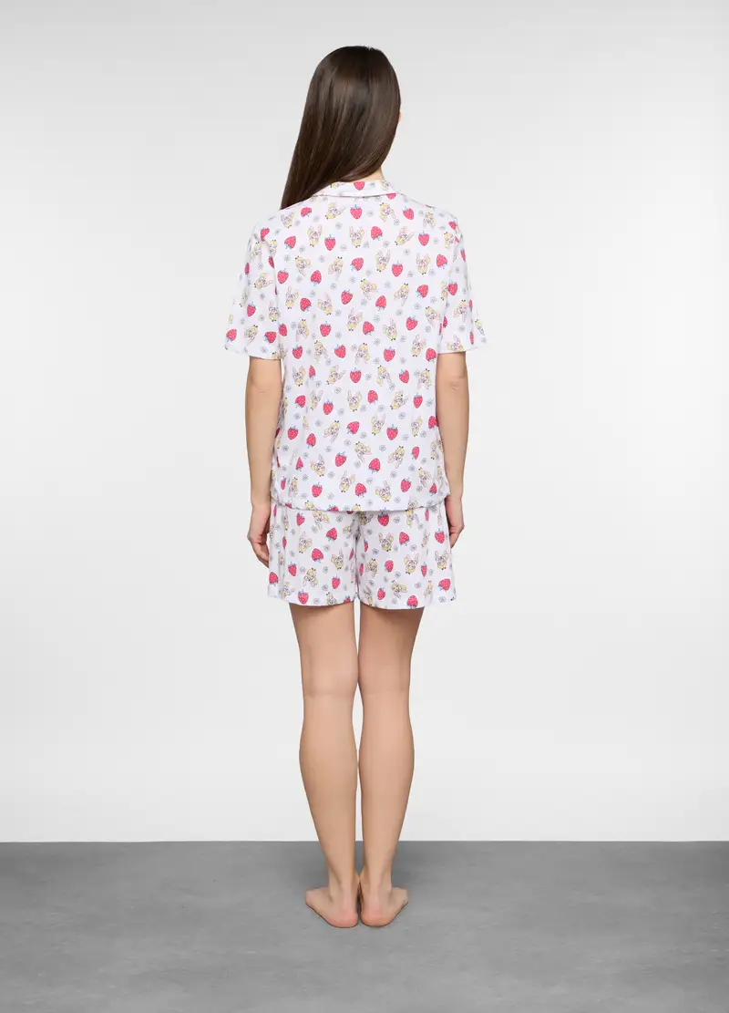 Set Pigiama Corto Disney Donna, Bianco miniatura 2