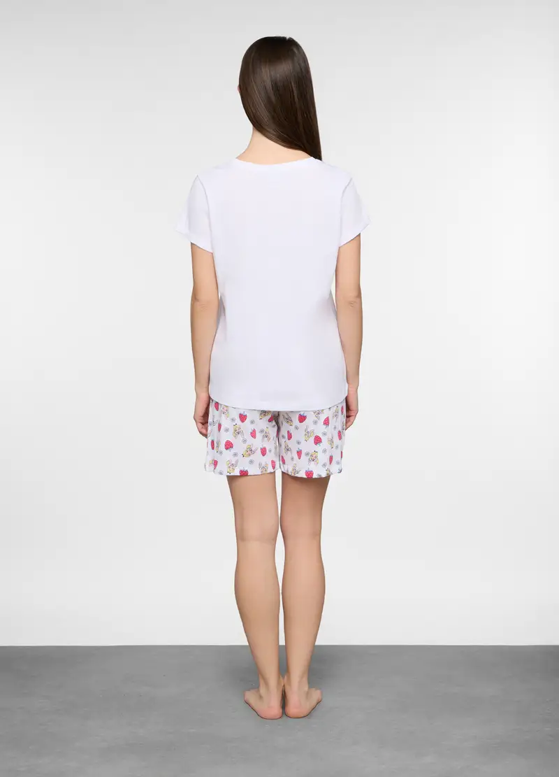 Set Pigiama Corto Disney Donna, Bianco miniatura 2