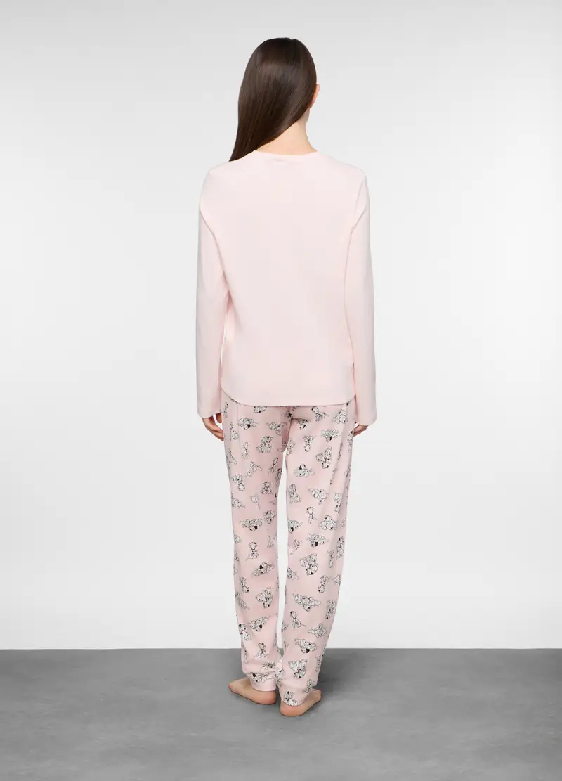 Set Pigiama In Interlock Di Puro Cotone Donna, Rosa chiaro miniatura 2