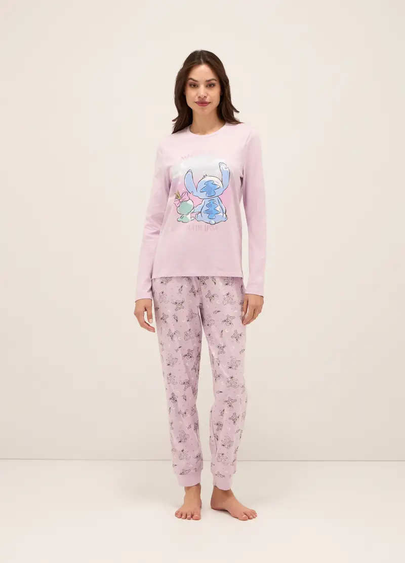 Upim, Set Pigiama In Jersey Di Puro Cotone Donna, Rosa chiaro, Taglia: S