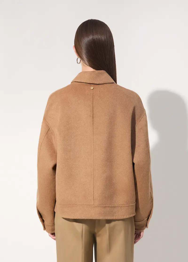 Shacket Effetto Cammello In Misto Lana Donna, Unisex, Marrone antilope miniatura 3