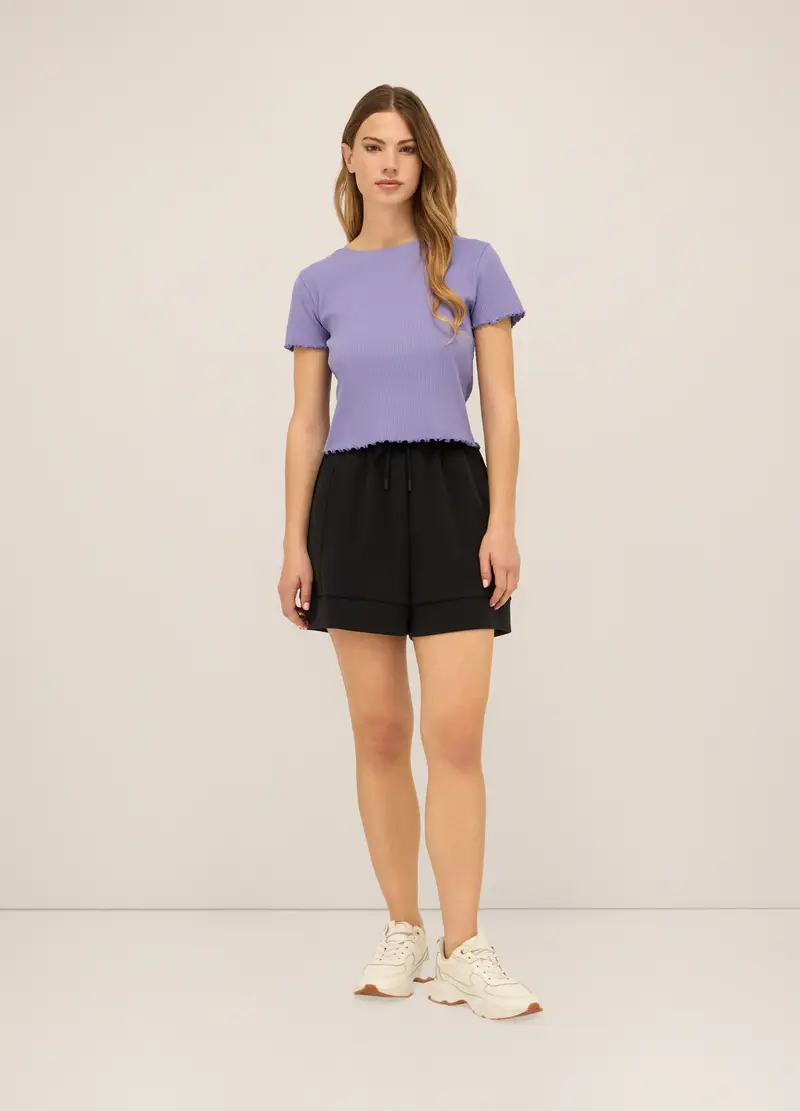 Upim, Shorts In Jersey Di Misto Cotone Donna, Nero, Taglia: XS