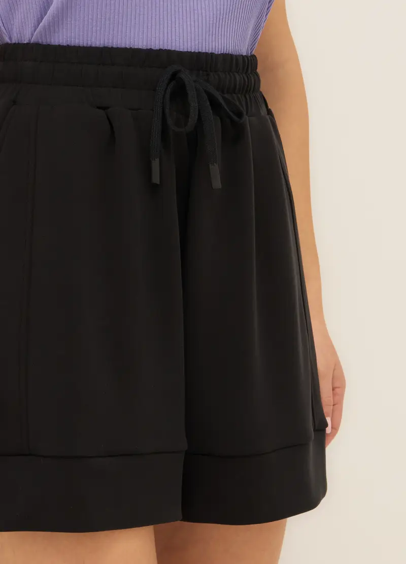 Upim, Shorts In Jersey Di Misto Cotone Donna, Nero, Taglia: XS miniatura 2