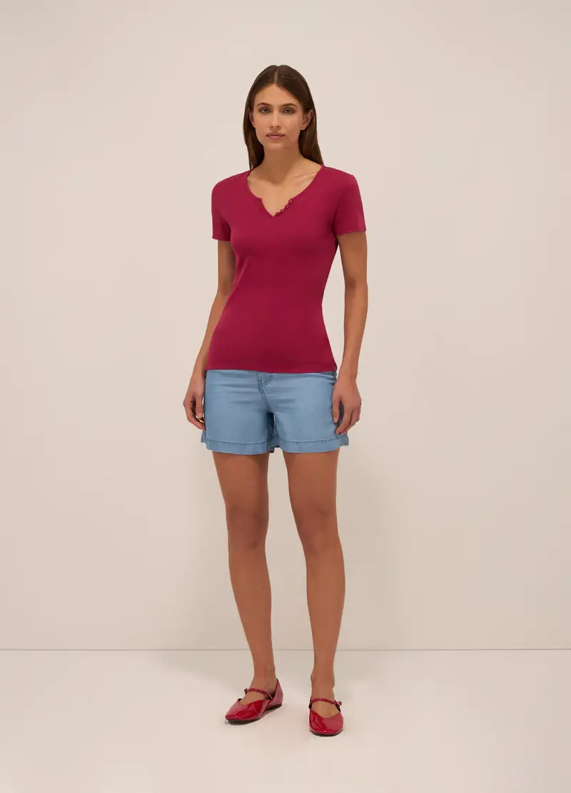 Upim, Shorts In Pura Lyocell Donna, Azzurro chiaro, Taglia: 40