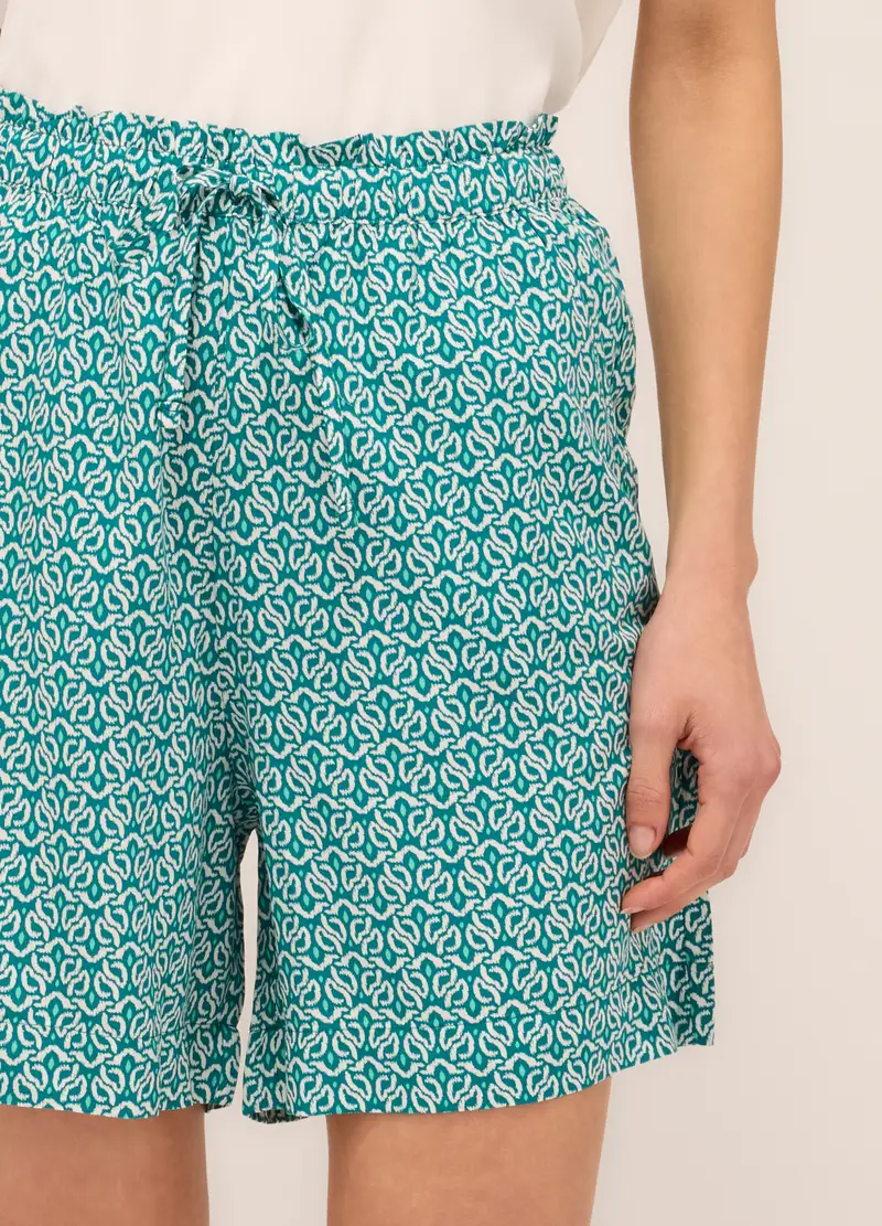Upim, Shorts In Pura Viscosa Donna, Verde acqua, Taglia: S miniatura 2