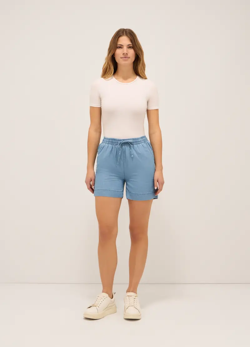 Upim, Shorts In Puro Cotone Donna, Blu chiaro, Taglia: S