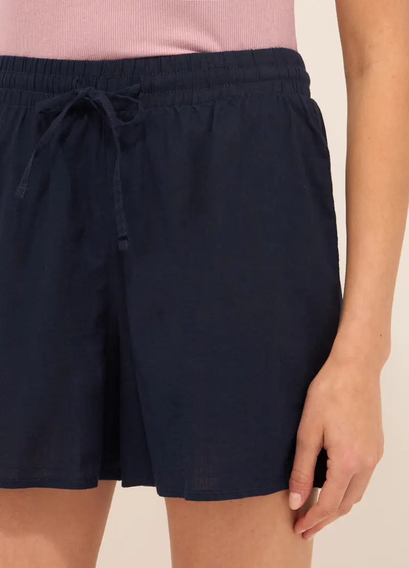 Upim, Shorts In Puro Cotone Donna, Blu scuro, Taglia: XS miniatura 2