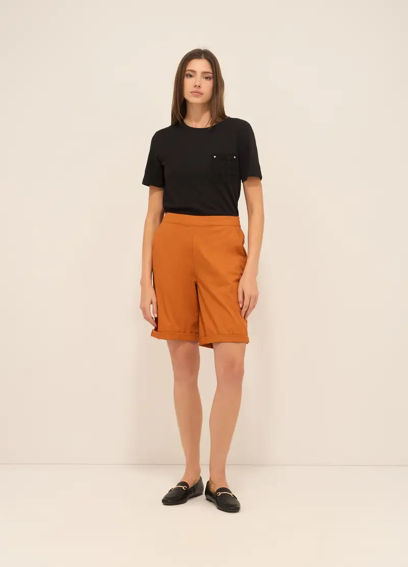 Upim, Shorts In Twill Di Cotone Stretch Donna, Arancione papaya, Taglia: S