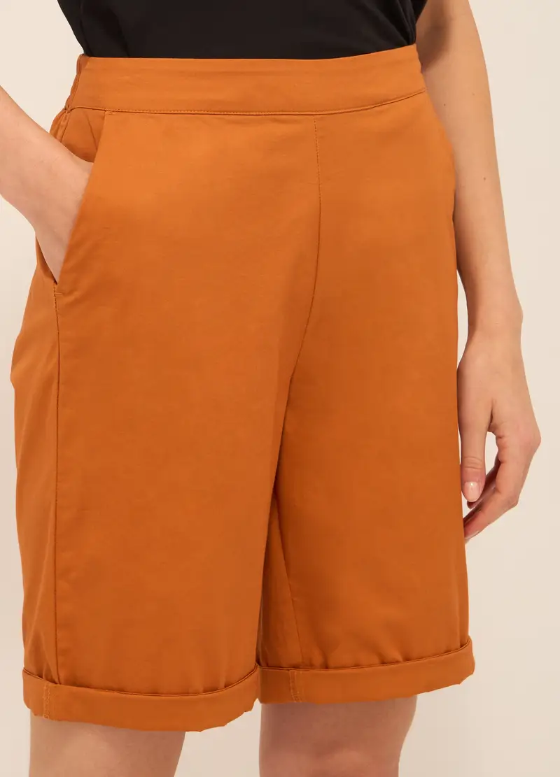 Upim, Shorts In Twill Di Cotone Stretch Donna, Arancione papaya, Taglia: S miniatura 2