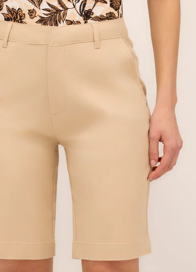 Upim, Shorts In Twill Di Cotone Stretch Donna, Beige chiaro, Taglia: 44 miniatura 2
