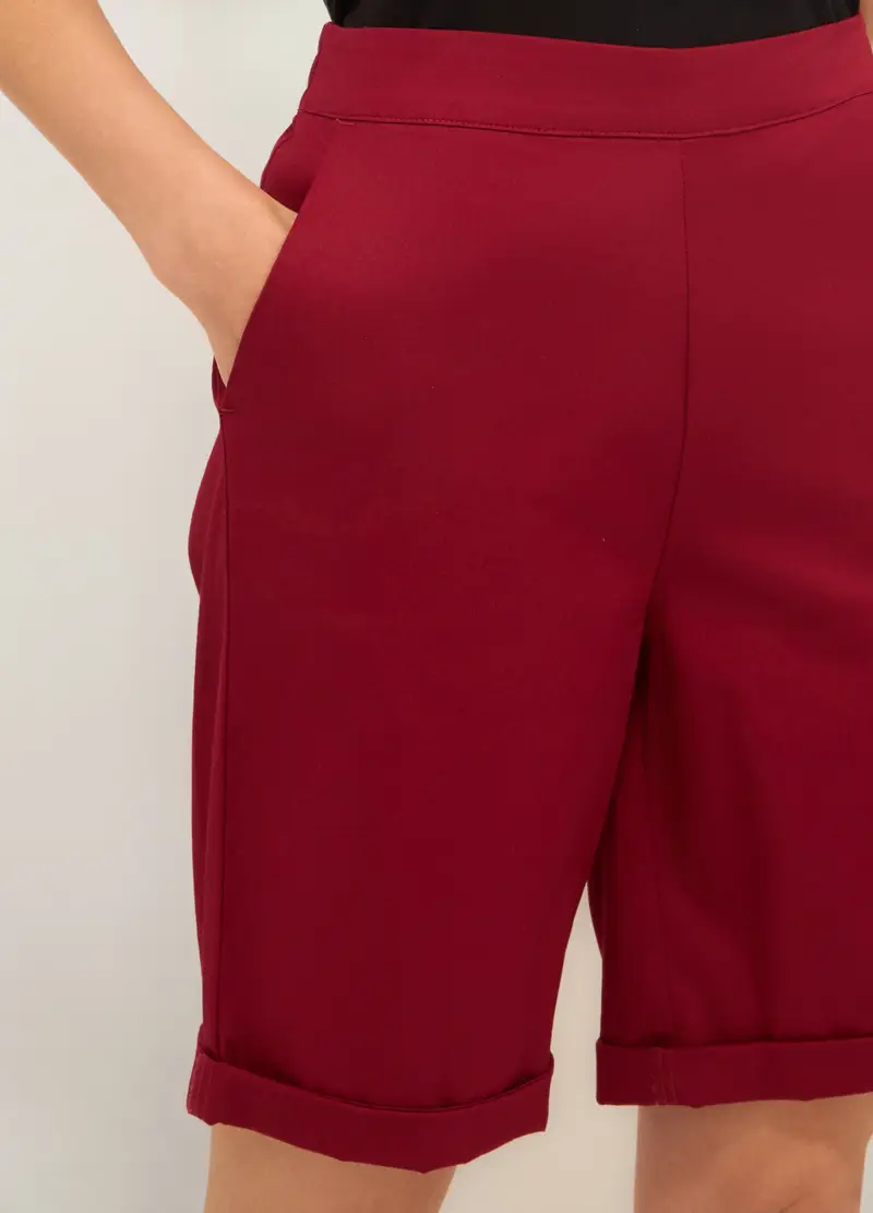 Upim, Shorts In Twill Di Cotone Stretch Donna, Rosso aragosta, Taglia: S miniatura 2