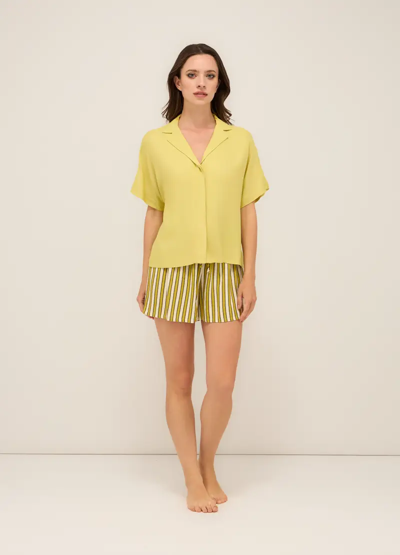 Upim, Shorts Pigiama In Pura Viscosa Donna, Verde pistacchio, Taglia: S