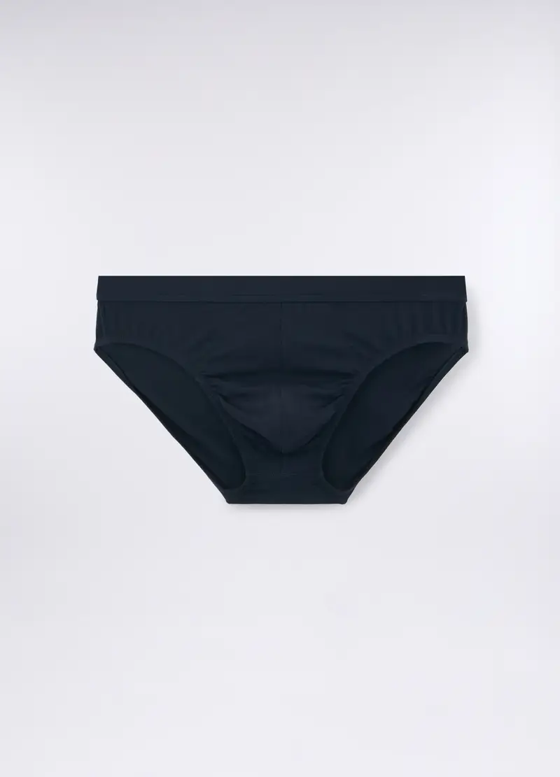 Slip In Viscosa Di Bambù Uomo, Blu scuro