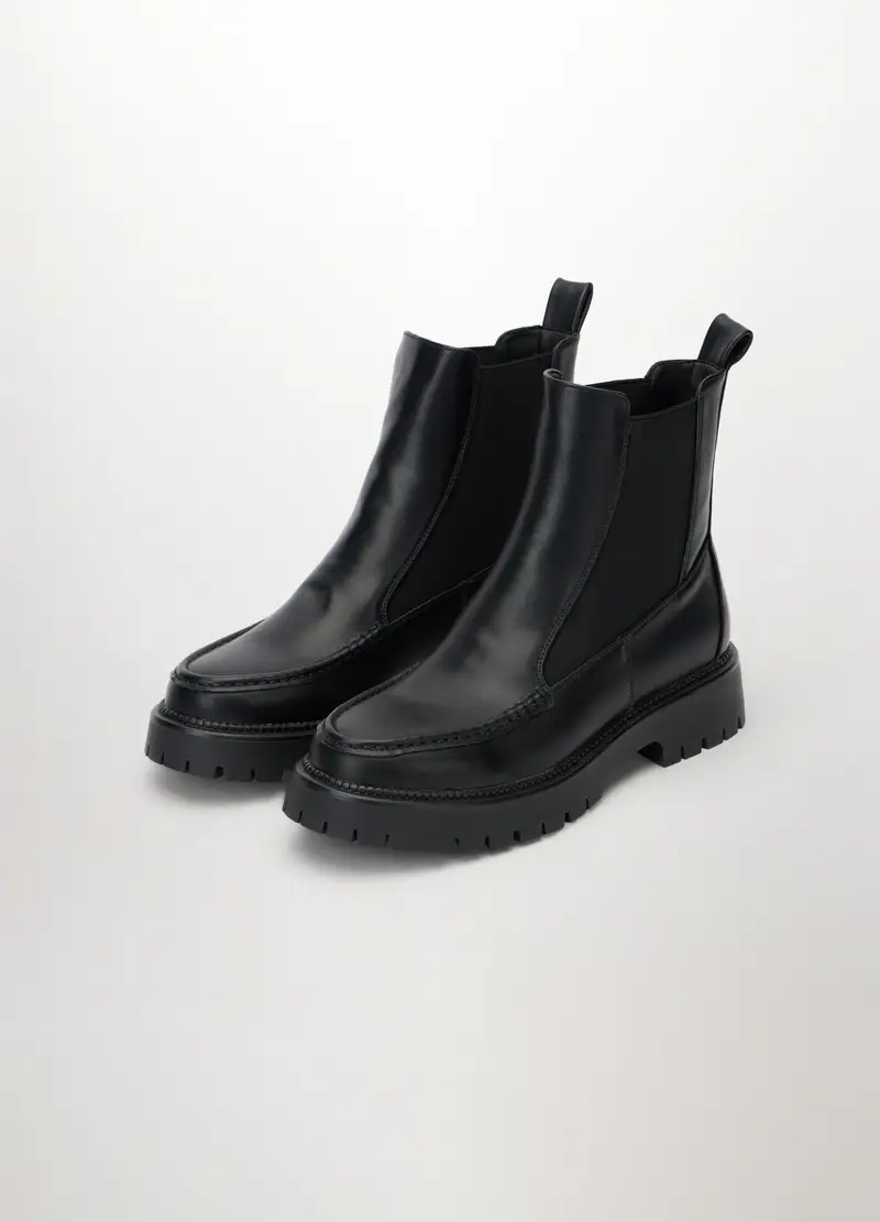 Stivaletto Chelsea In Ecopelle Donna, Nero miniatura 2