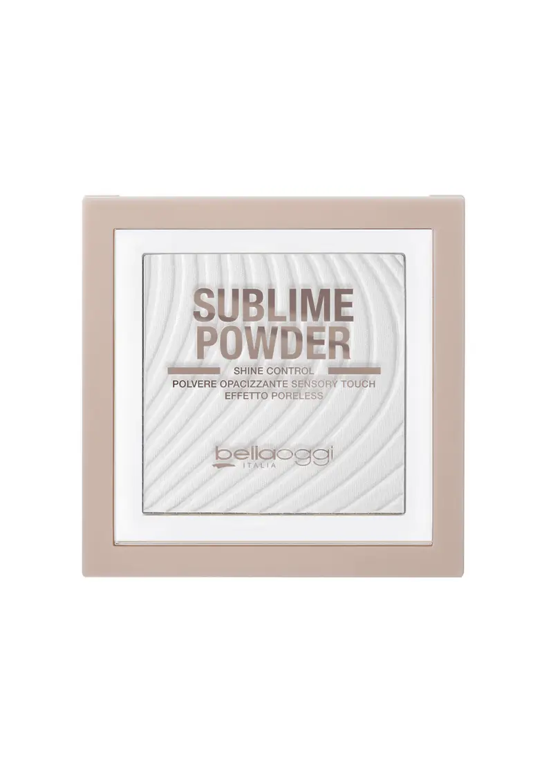 Sublime Powder - Polvere Opacizzante Sensory Touch Effetto Shine Poreless, Unisex, Bianco gesso