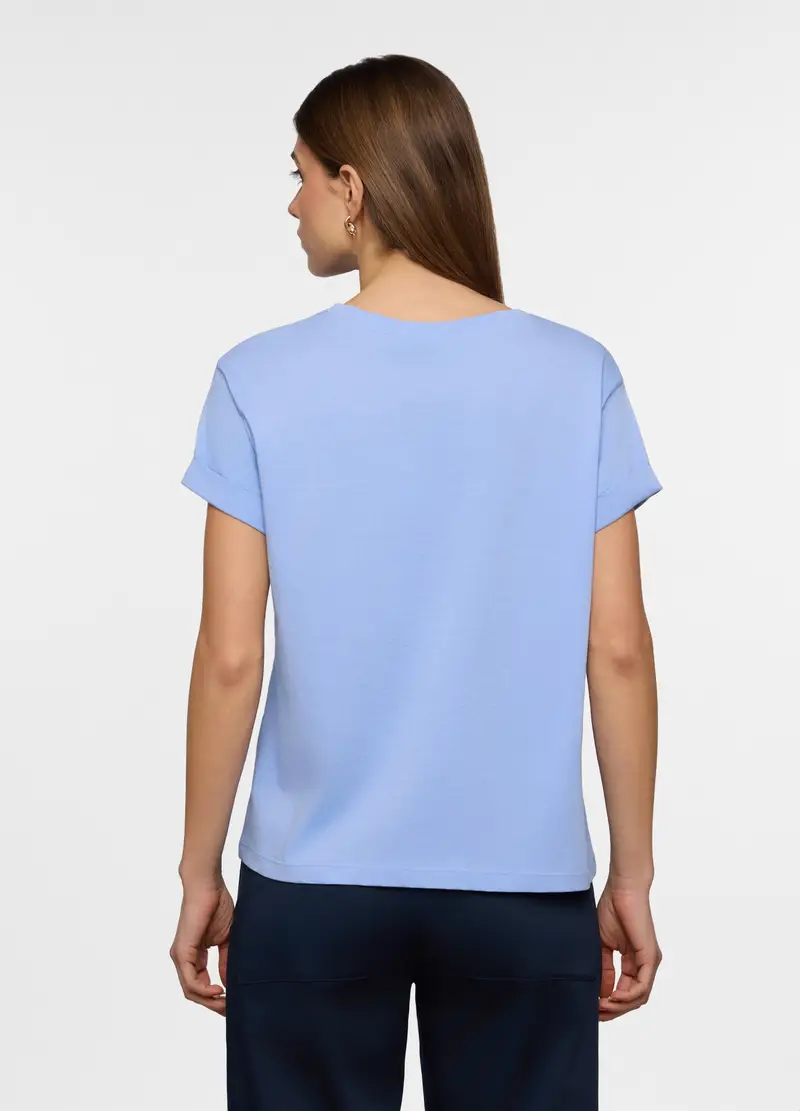 T-shirt Girocollo Donna, Azzurro cielo miniatura 2