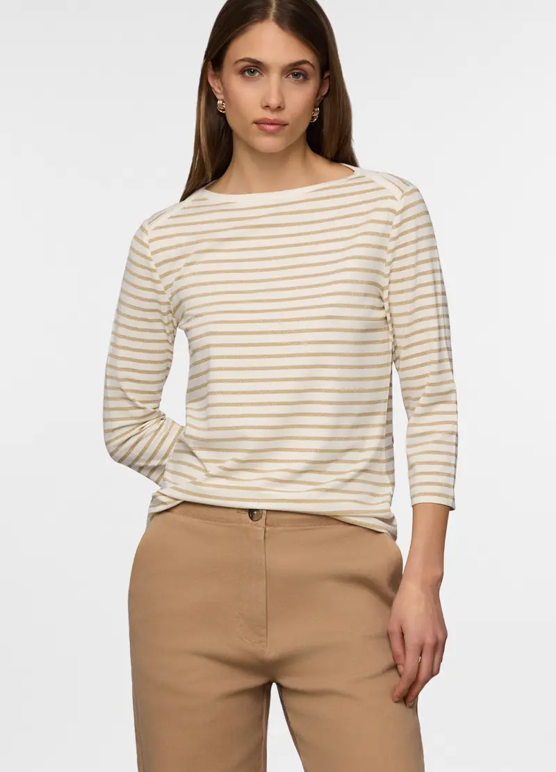 T-shirt Girocollo Donna, Bianco