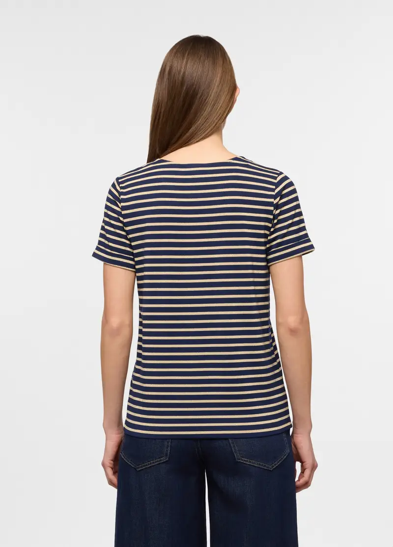 T-shirt Girocollo Donna, Blu navy miniatura 2