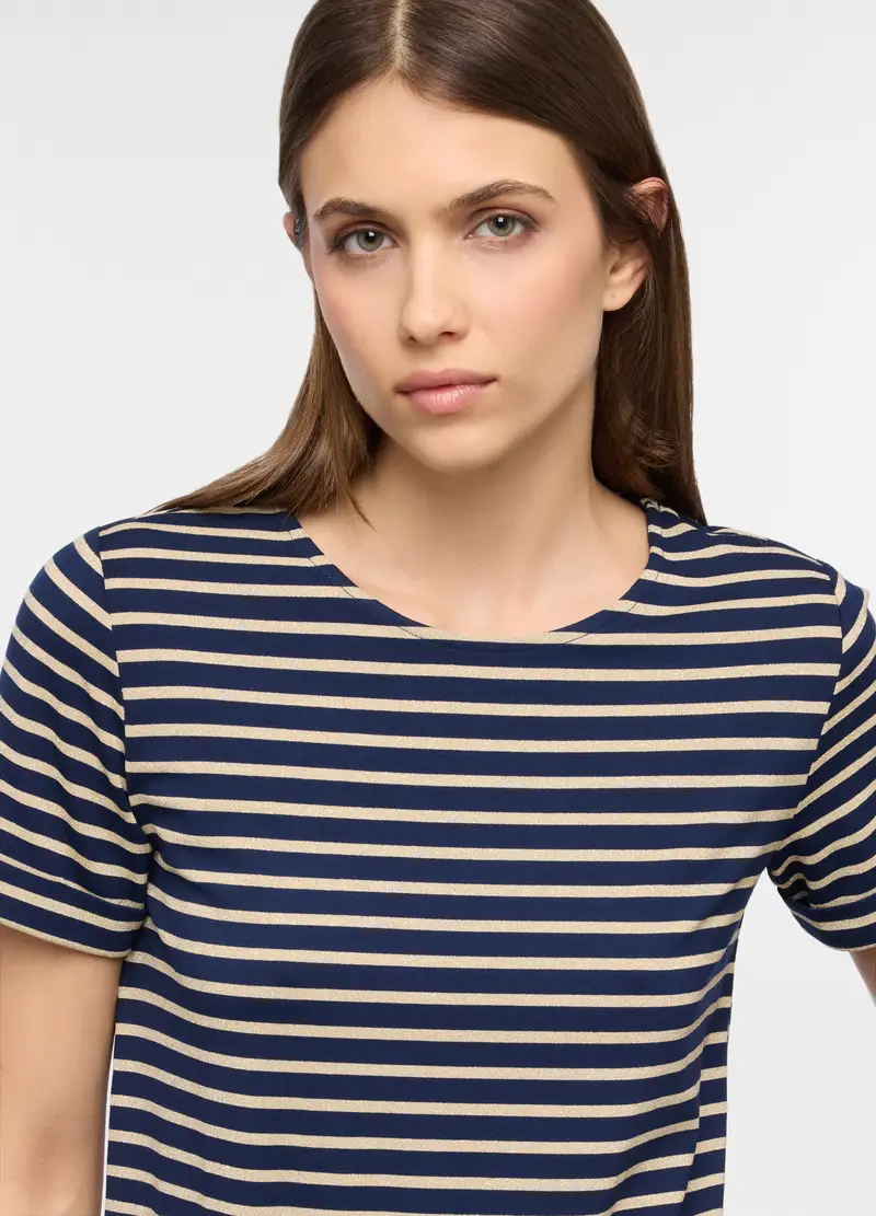 T-shirt Girocollo Donna, Blu navy miniatura 3