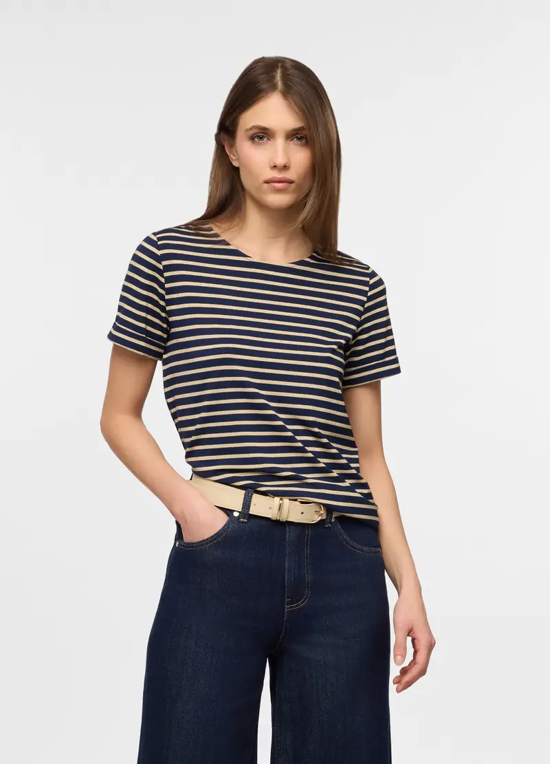 T-shirt Girocollo Donna, Blu navy