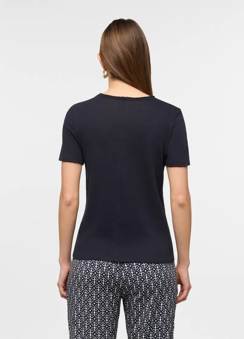 T-shirt Girocollo Donna, Blu scuro miniatura 2