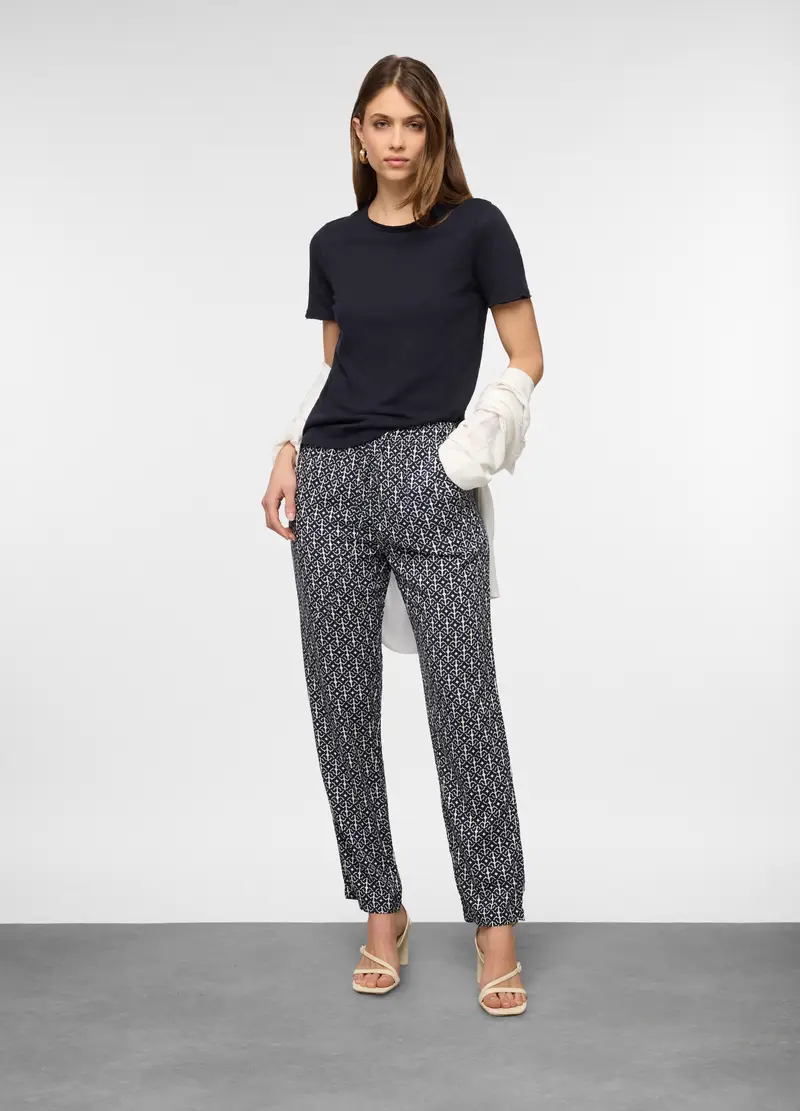 T-shirt Girocollo Donna, Blu scuro