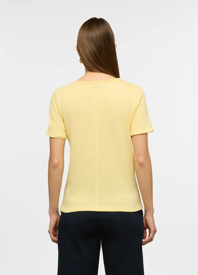 T-shirt Girocollo Donna, Giallo limone miniatura 2