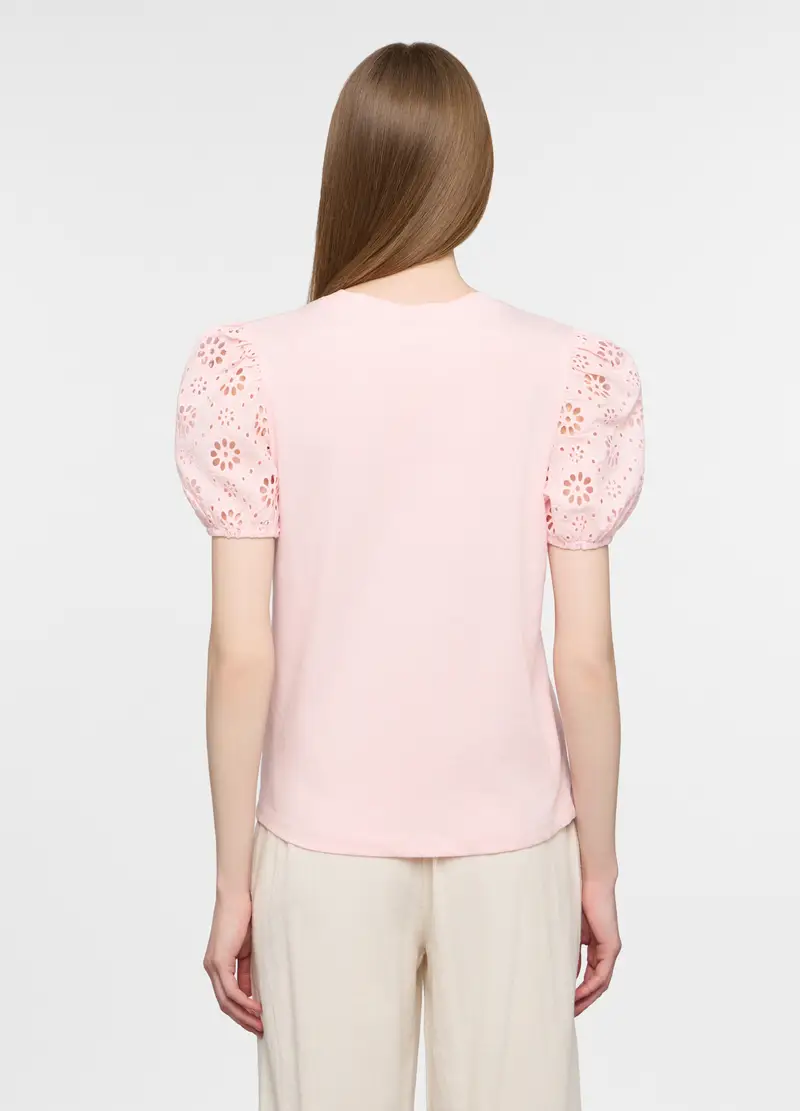 T-shirt Girocollo Donna, Rosa chiaro miniatura 2