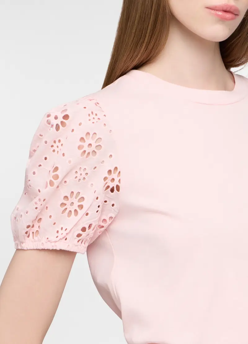 T-shirt Girocollo Donna, Rosa chiaro miniatura 3