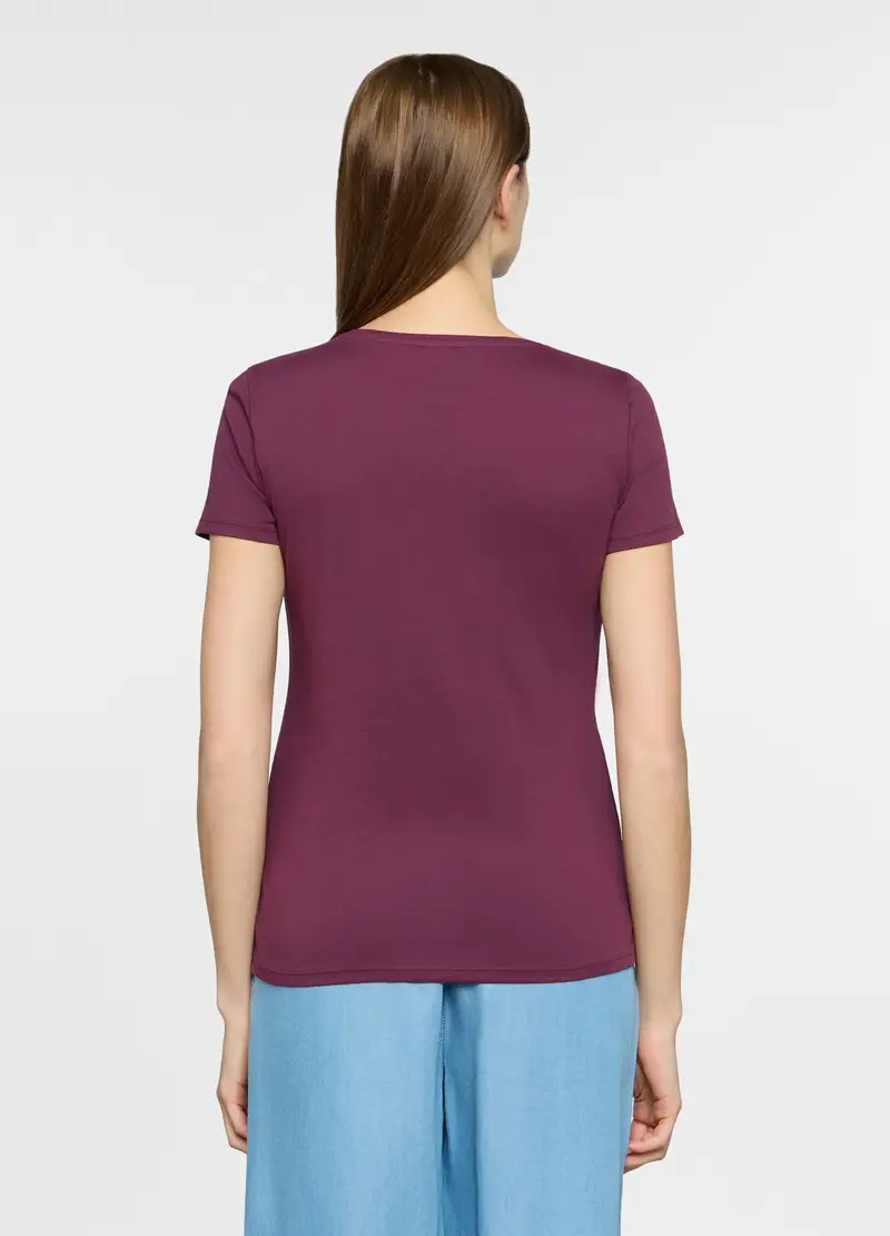 T-shirt Girocollo Donna, Viola malva miniatura 2