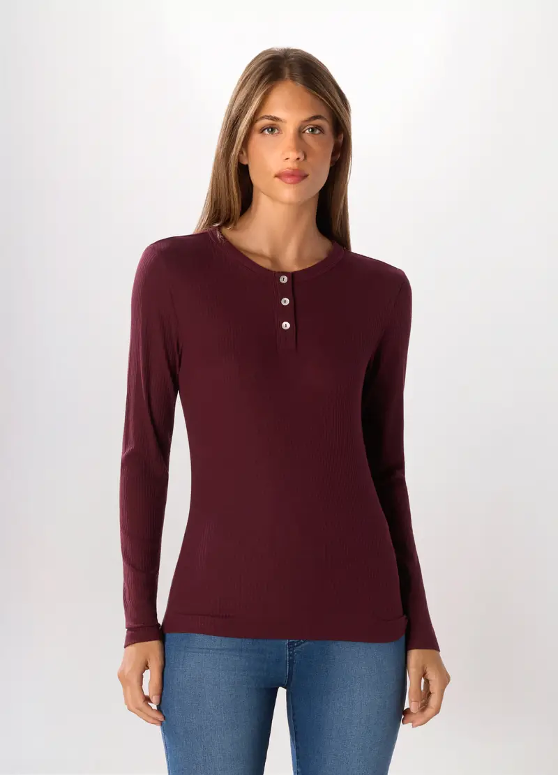 Upim T-shirt Donna Bordeaux 4252945 miniatura 3