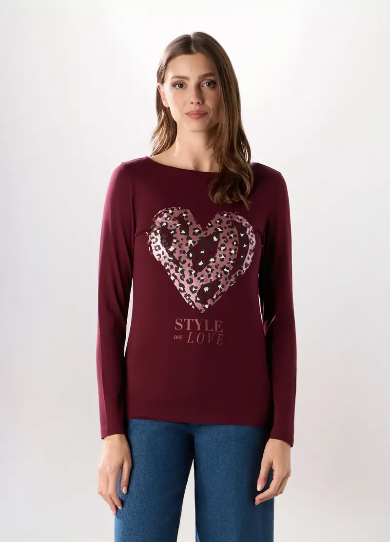 Upim T-shirt Donna Bordeaux 4252288