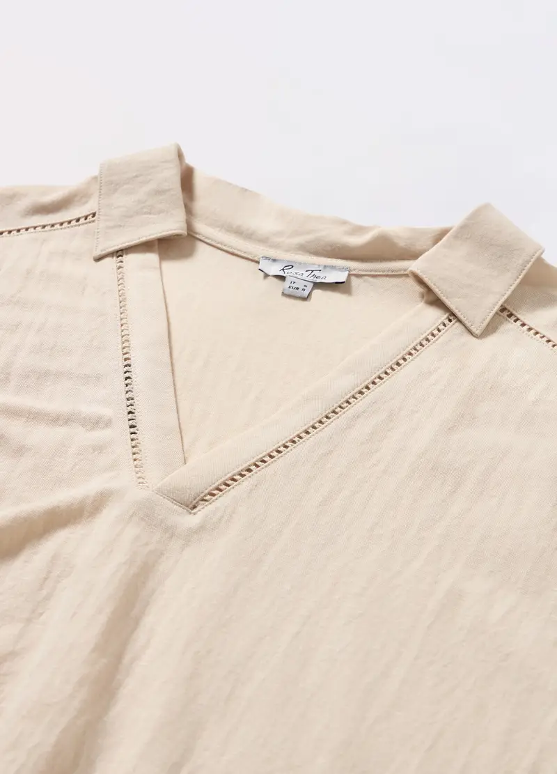 T-shirt In Poli Viscosa Donna Curvy, Bianco avorio miniatura 2