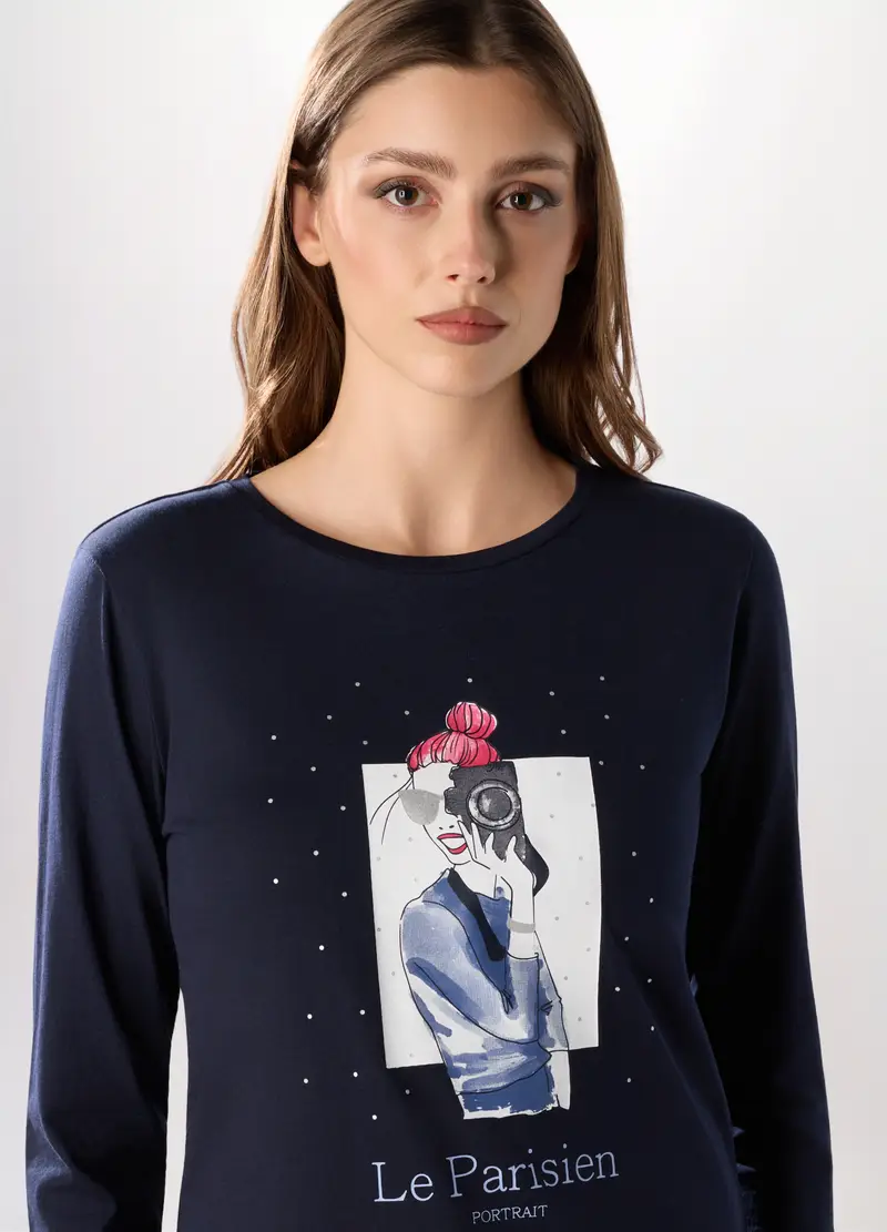 Upim T-shirt Donna Blu 2617075 miniatura 3