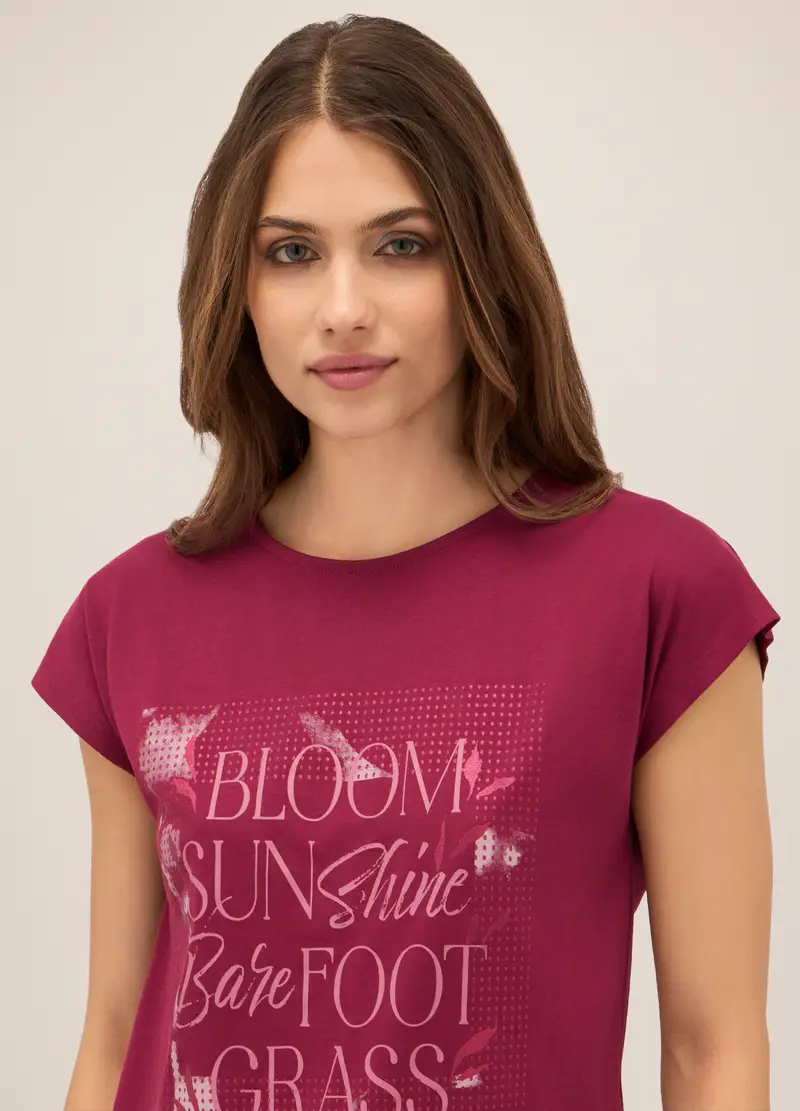 Upim T-shirt Donna Bordeaux 979741 miniatura 2