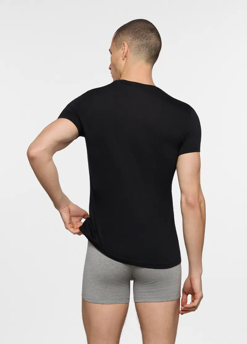 Upim T-shirt Uomo Nero 4223590 miniatura 2