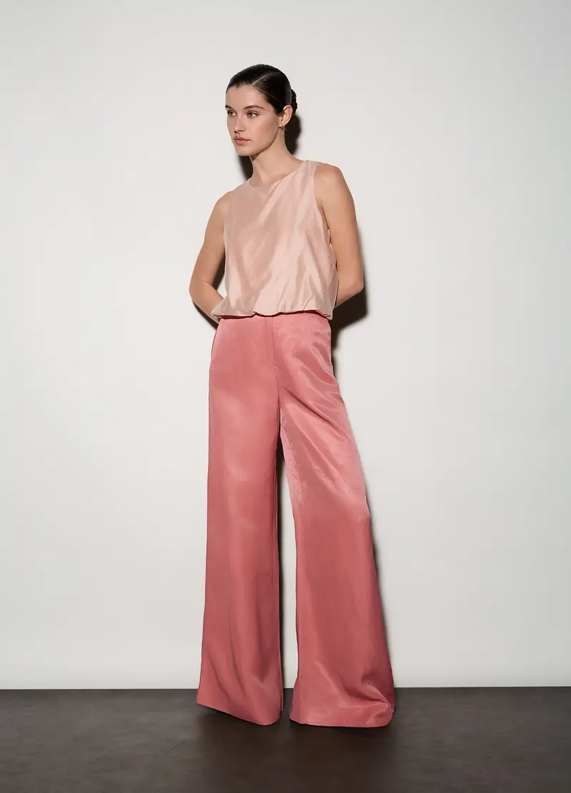 Top Girocollo In Jersey Stretch Donna, Unisex, Rosa chiaro