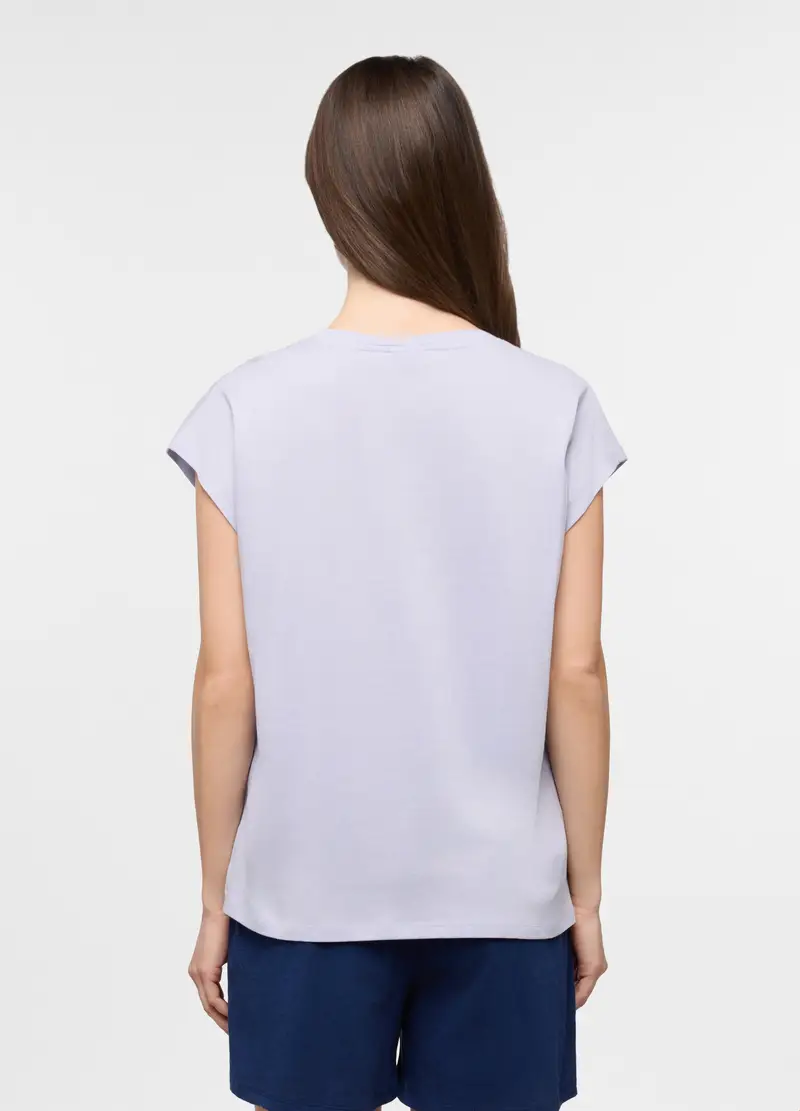 Top Pigiama Corto Donna, Viola lilla miniatura 2