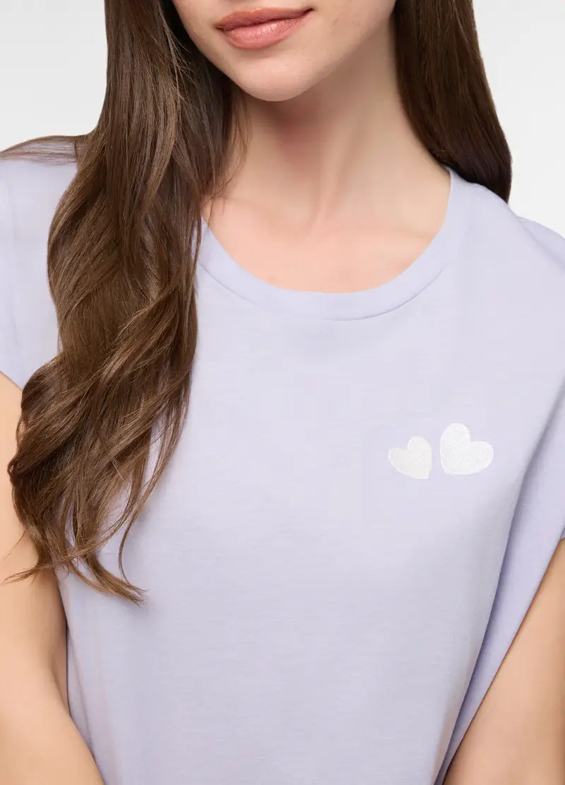 Top Pigiama Corto Donna, Viola lilla miniatura 3