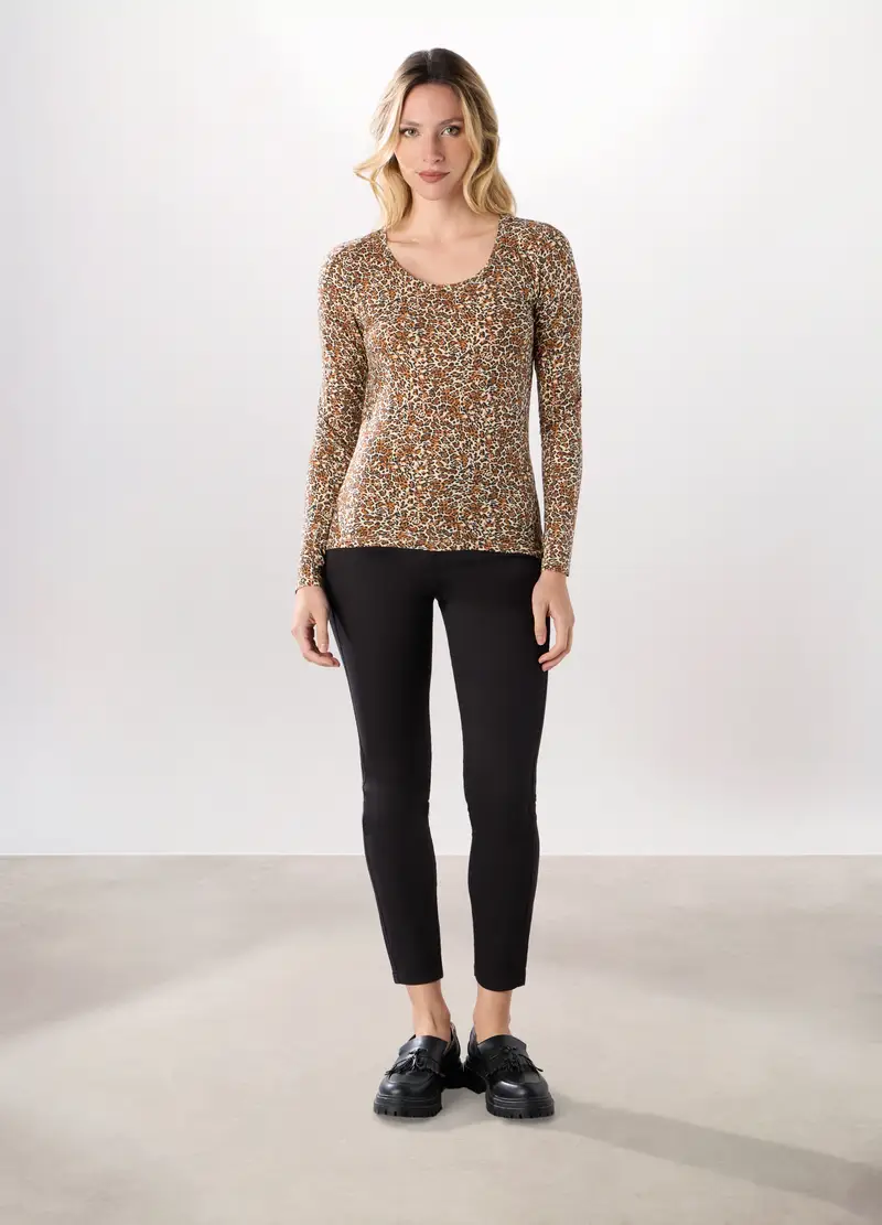 Treggings In Cotone Stretch Donna, Nero