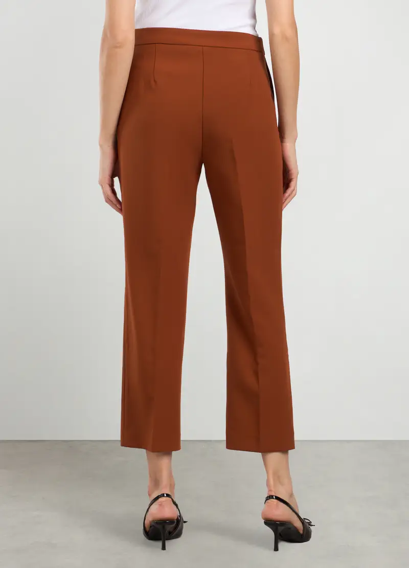 Treggings In Misto Viscosa Stretch Donna, Marrone cognac miniatura 2