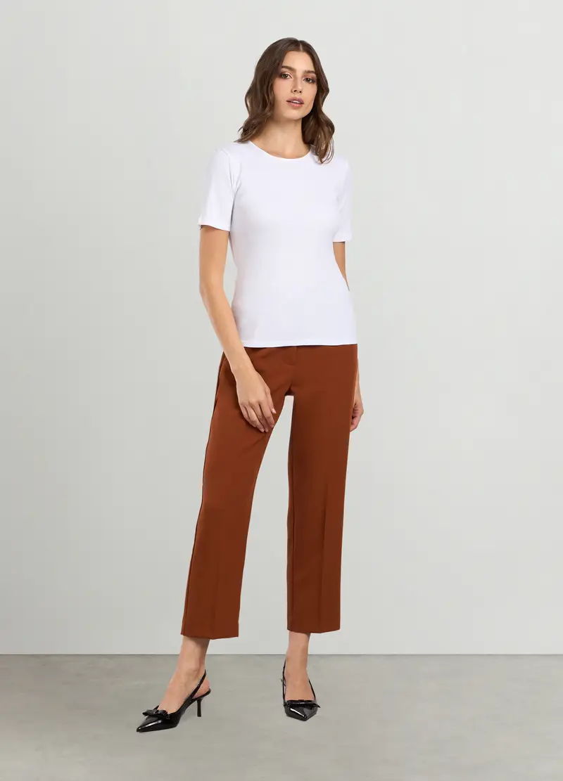 Treggings In Misto Viscosa Stretch Donna, Marrone cognac