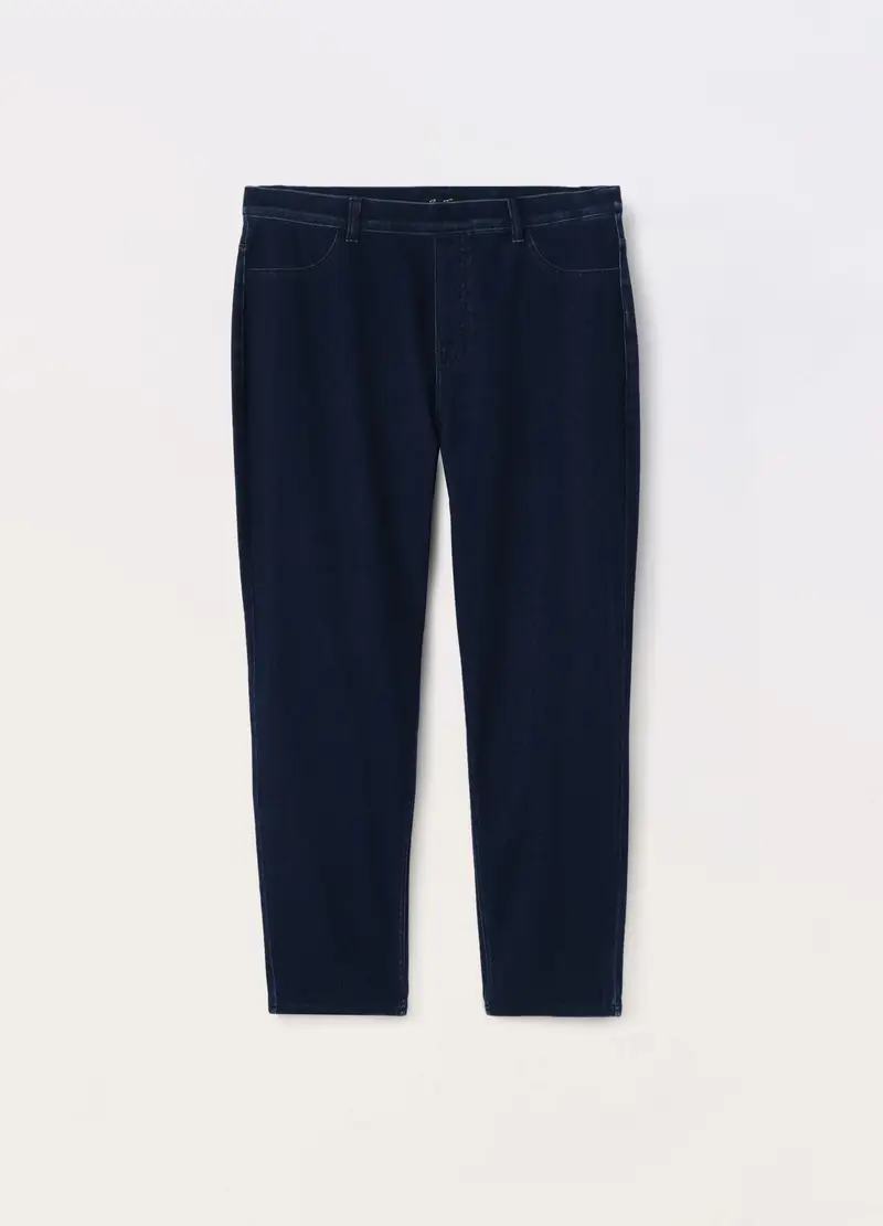 Upim, Treggings In Poli-cotton Donna Curvy, Blu denim, Taglia: S