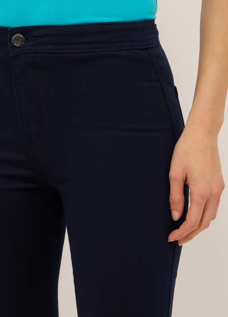 Upim, Treggings In Twill Di Misto Cotone Donna, Blu navy, Taglia: 38 miniatura 2