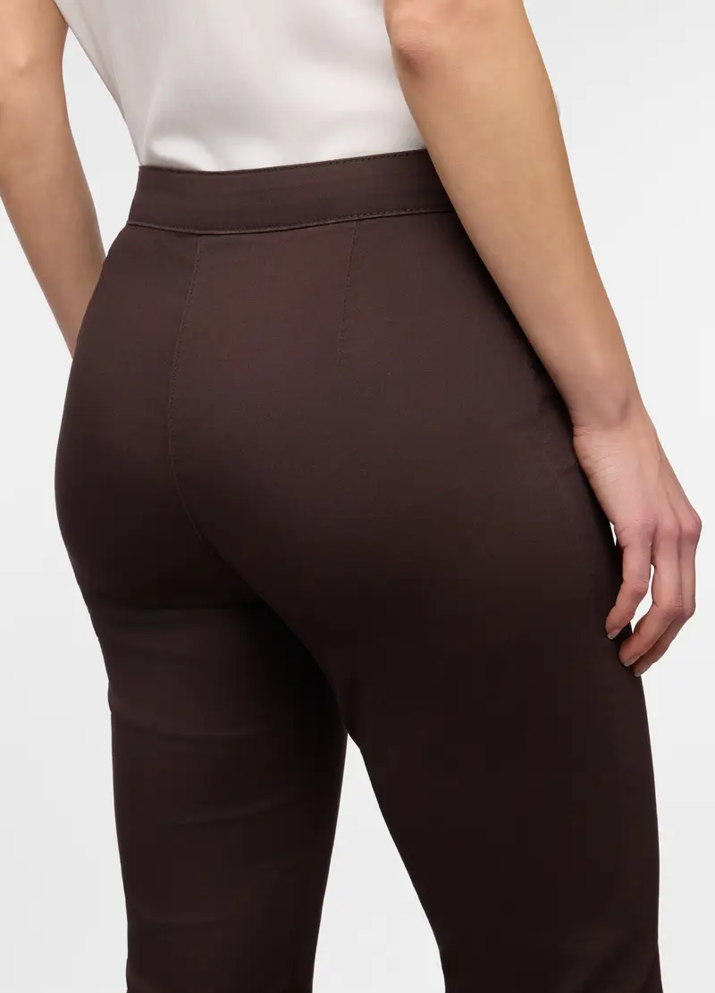 Treggings Slim Fit Donna, Marrone cioccolato miniatura 3