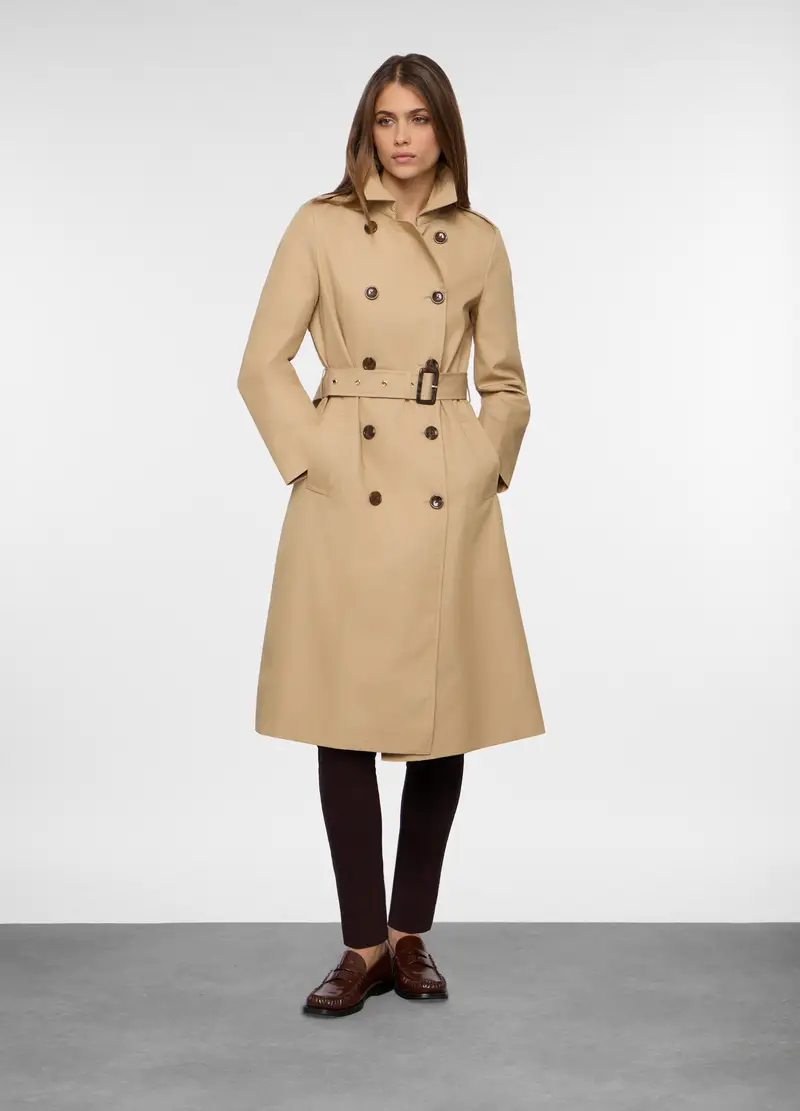Trench Doppiopetto Donna, Beige chiaro