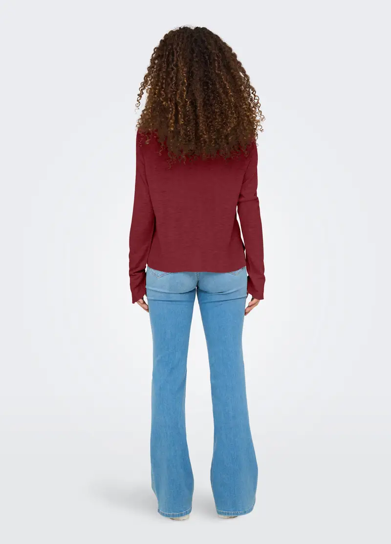 Tricot A Barchetta Donna, Unisex, Rosso miniatura 2