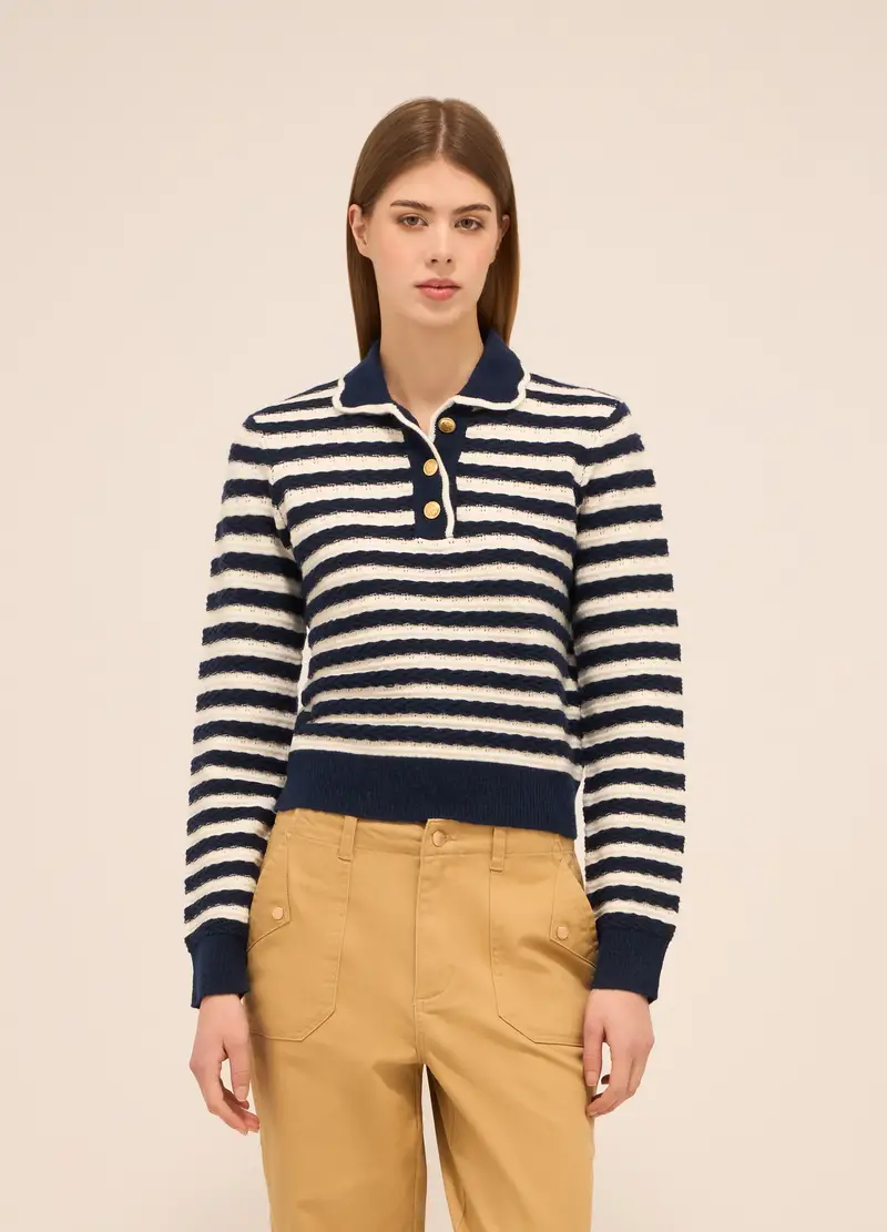 Upim, Tricot A Righe Donna, Blu scuro, Taglia: XS