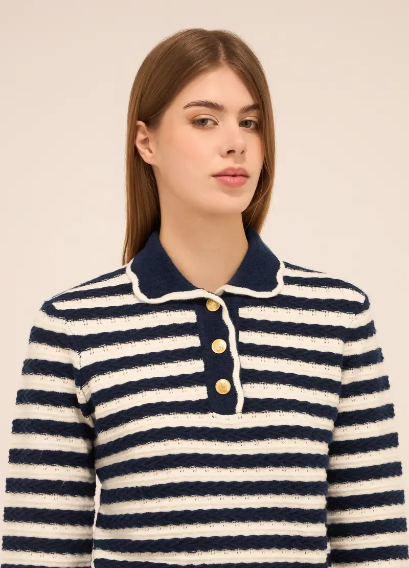 Upim, Tricot A Righe Donna, Blu scuro, Taglia: XS miniatura 2