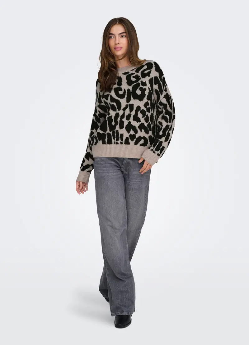 Tricot Animalier Donna, Unisex, Grigio chiaro miniatura 2